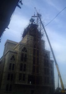 The dismantling of a cross