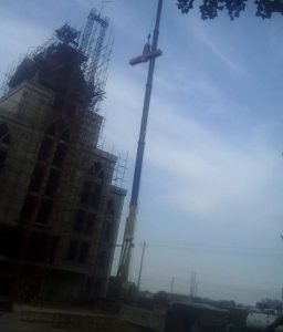 The dismantling of a cross