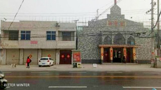 La Gospel Hall di Dongguan nella contea di Dangshan prima della demolizione