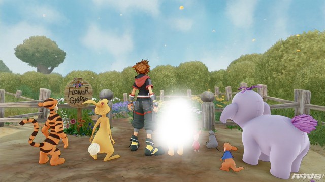 Il trailer di Kingdom Hearts 3, con una macchia bianca al posto del censurato Winnie