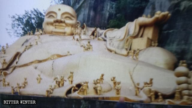 L'aspetto originario della statua di Maitreya