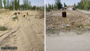 Le moschee nel villaggio di Liushugou sono state distrutte