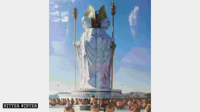 L'aspetto originario della statua del Buddha sul Monte Jiuhua