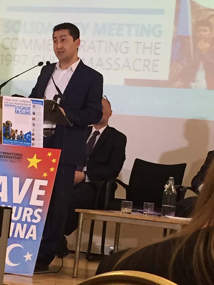 Mahmut Turdi, un attivista uiguro che vive a Londra