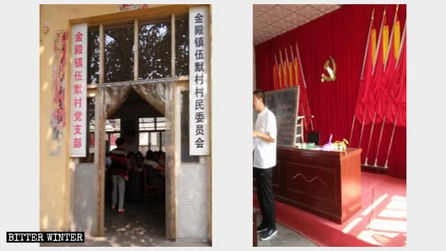 Sede di una Chiesa domestica nella città di Linfen, nella provincia dello Shanxi trasformata in sezione del partito
