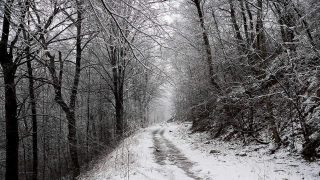 sentiero di montagna ghiacciato