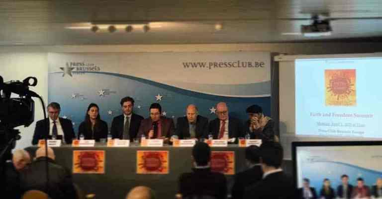 I relatori alla conferenza stampa di Bruxelles