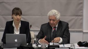 Hamid Sabi (a destra), avvocato di fama internazionale e consulente del Tribunale