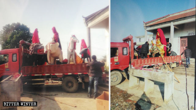Le statue buddhiste del tempio Baima sono state rimosse