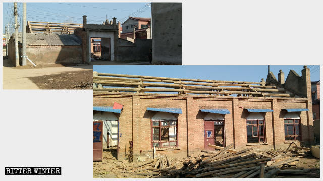 La chiesa nel villaggio di Yanwangmiao in procinto di essere demolita