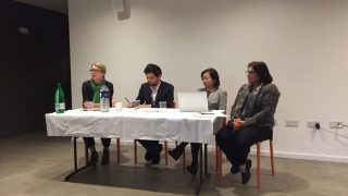 I componenti del comitato, da sinistra a destra: la dottoressa Rachel Harris, il rabbino Benji Stanley, Rahima Mahmut e Mia Hasenson-Gross