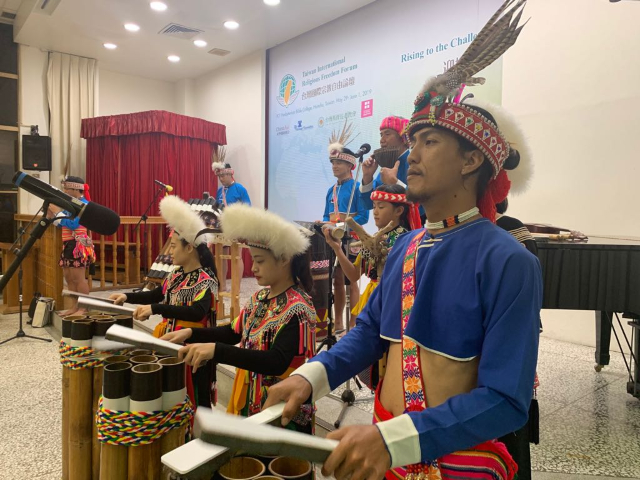 Musicisti della tradizione di Taiwan alla cena di gala del convegno