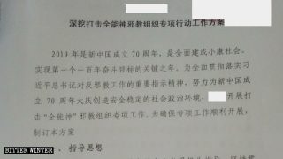 Un estratto di un documento riservato, a proposito della campagna speciale per reprimere la CDO