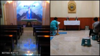 La chiesa cattolica clandestina prima e dopo essere sgomberata