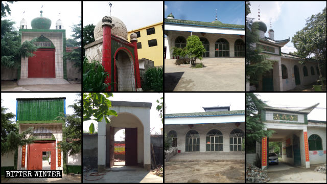 Almeno 15 moschee della città di Xinmi hanno perduto i simboli della mezzaluna e della stella e le cupole