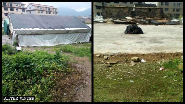 In aprile è stato demolito anche il capannone di bambù costruito dai fedeli dopo la distruzione della loro chiesa