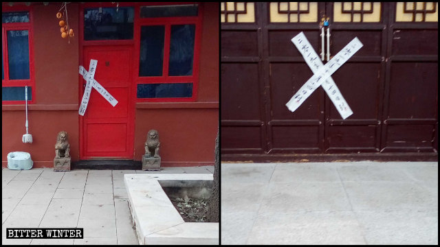 Dopo che il lama è stato cacciato, la sua abitazione e l’ingresso alla sala del tempio sono state sigillate