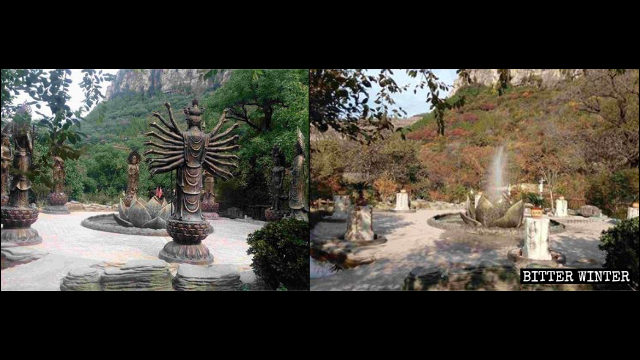 Gli otto protettori buddhisti dei dodici segni zodiacali sono stati demoliti
