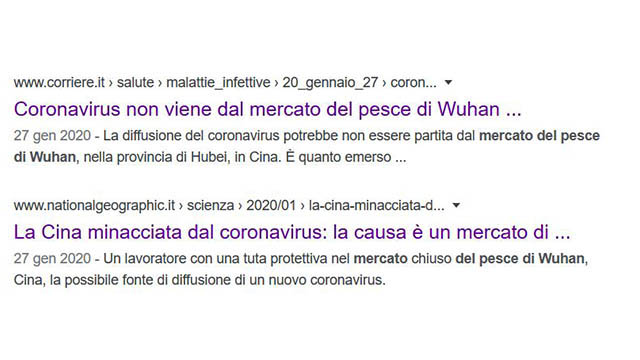 Affermazioni contradditorie sul mercato del pesce di Wuhan