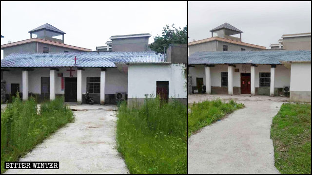 La croce è stata demolita