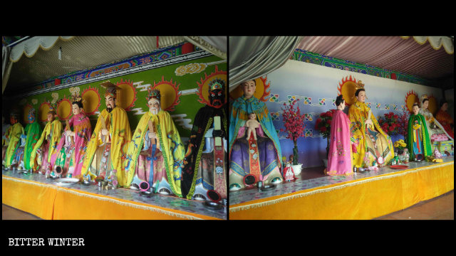 Le statue custodite nella Dragon King Hall
