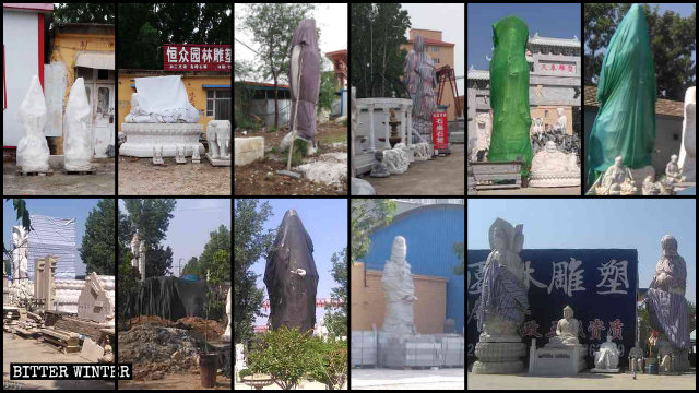 Le statue religiose al di fuori