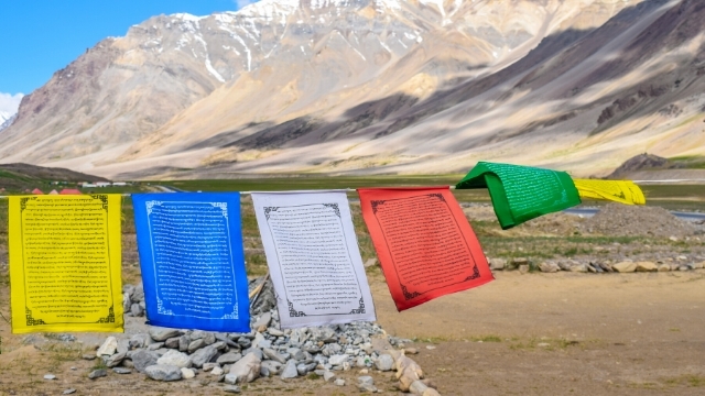 Bandierine di preghiera tibetane