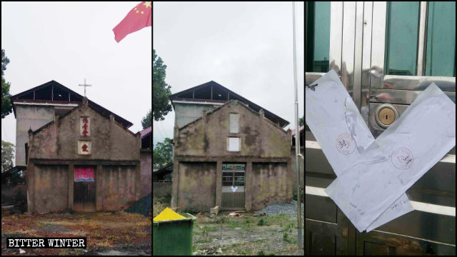 demolizione della croce