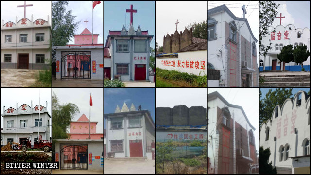 Anhui sono state rimosse le croci