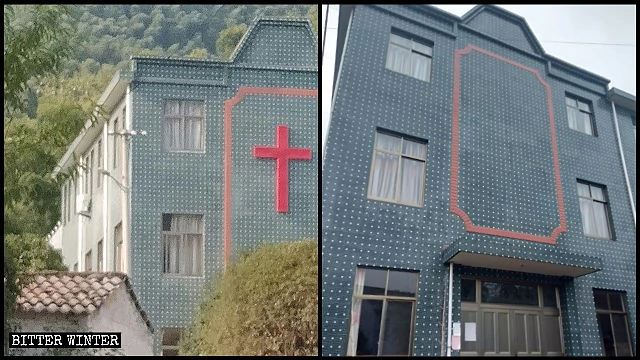 La croce è stata rimossa