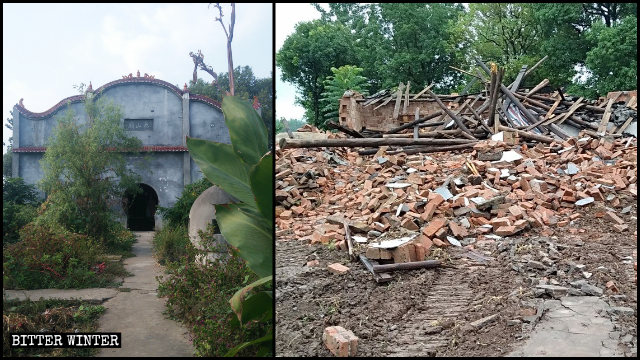 Il tempio Taishan è stato demolito in maggio