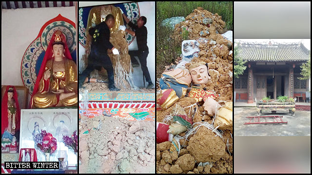 Una sala della Guanyin demolita
